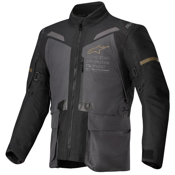Manteau de Moto ST-7 2L Gore-Tex Alpinestars gris et noir, de face