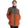 Manteau High Pile Mountain Fleece Femme Klim gris et orange