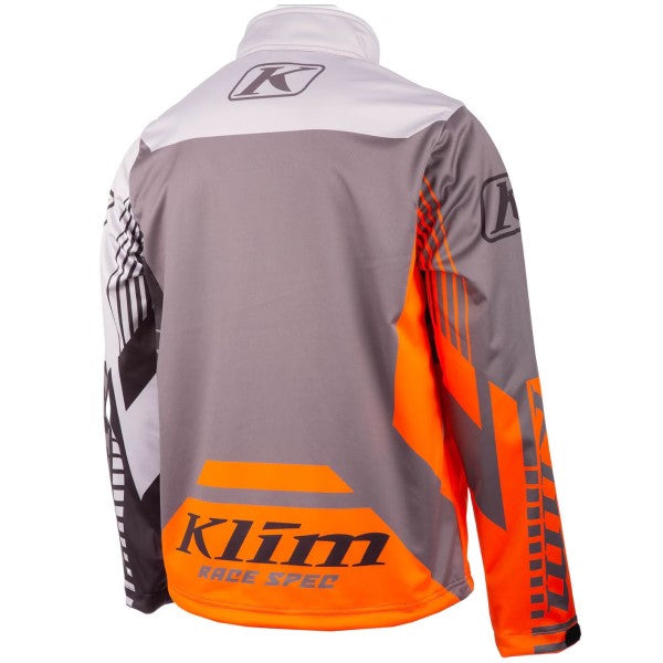 Veste de Motoneige Revolt Klim gris et orange, de dos