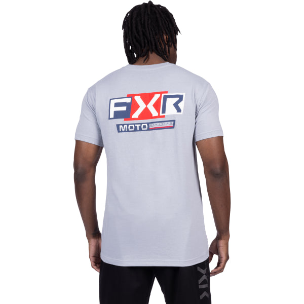 T-Shirt Podium Pro Premium FXR gris et rouge, de dos