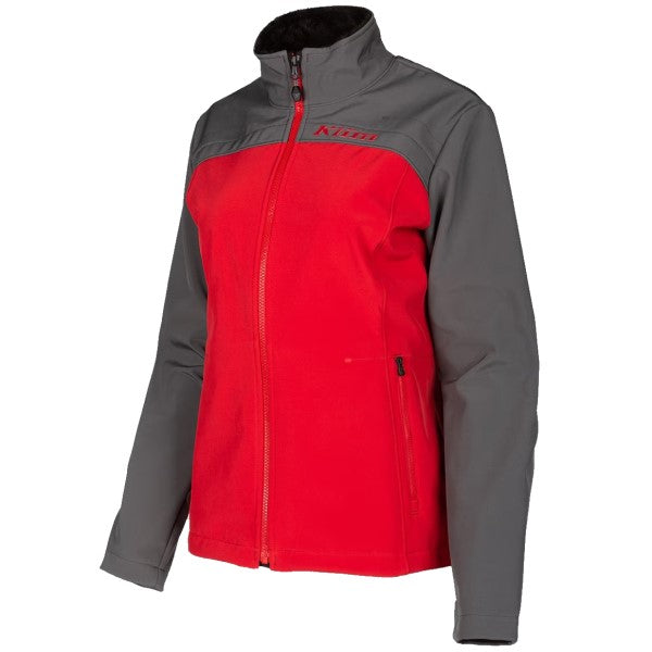 Manteau Whistler Femme Klim gris et rouge