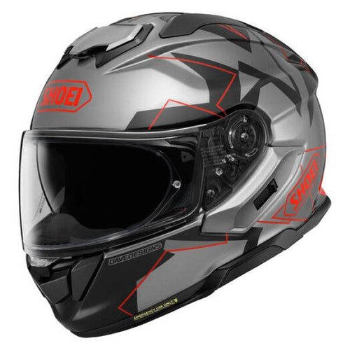 Casque Intégral de Moto GT-Air III MM93 Grip Shoei gris et rouge, de 3/4