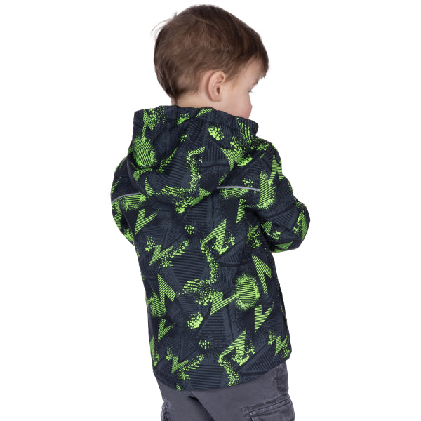 Manteau Ride Reversible Enfant FXR gris et vert, côté vert de dos