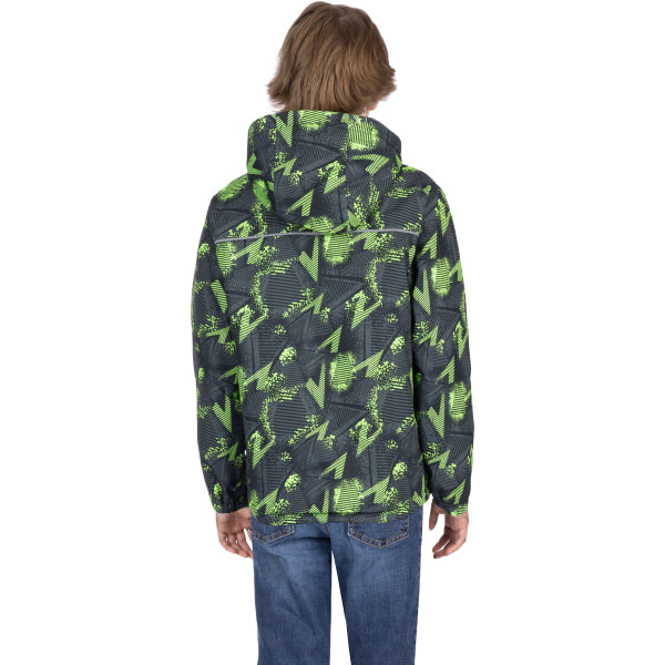 Manteau Ride Réversible Junior FXR gris et vert, côté vert de dos