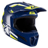 Casque de Motocross 3.5 V24 Junior Bleu/Jaune de gauche