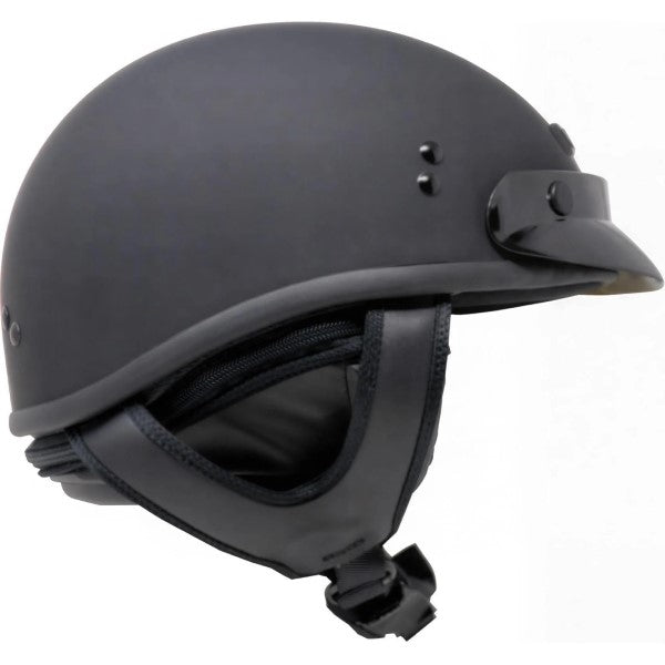 Casque Ouvert de Moto HH35 Noir Mat de gauche