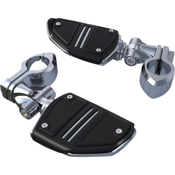 Twin Rail Footrest with Lever Arm/Clamps without Hinge