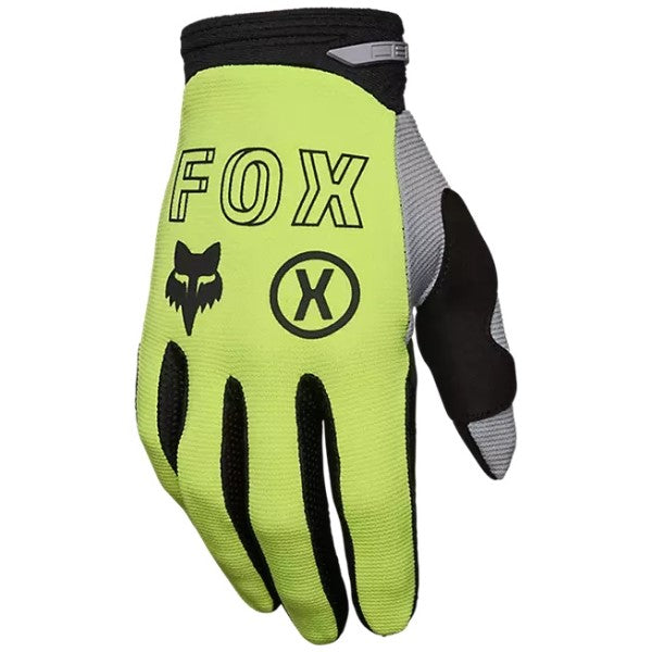 Gants de Motocross 180 Flow Fox haute visibilité, dessus