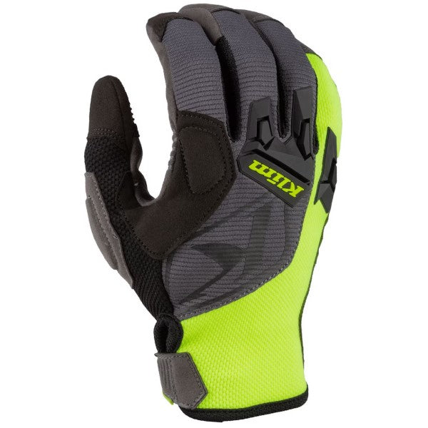 Gants de Motoneige Impact Klim haute visibilité et noir