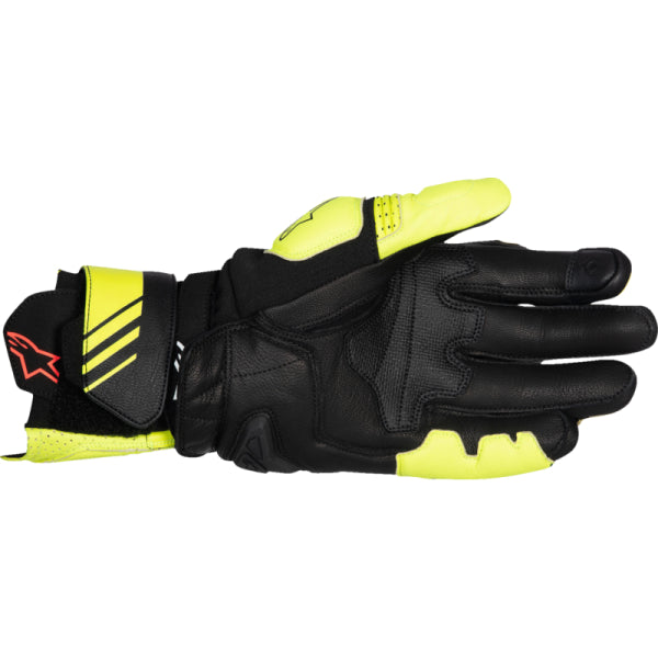 Gants de Moto GP Plus R v3 Alpinestars haute visibilité et noir, paume