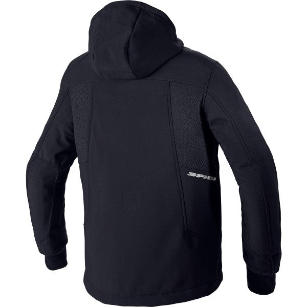 Manteau de Moto Hoodie Armor Evo Noir de dos