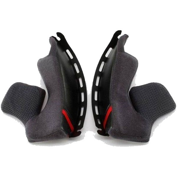 Coussinets de Joues Hornet X2 Noir/Rouge en paire