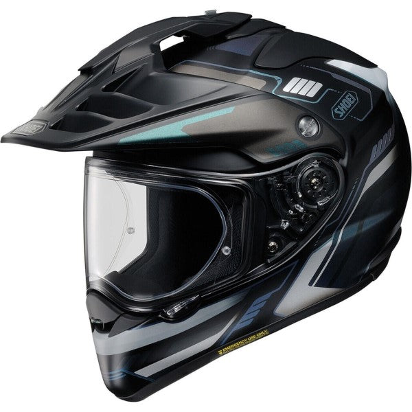 Casque Aventure Hornet X2 Invigorate Noir/Bleu incliné de droite