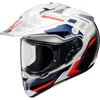 Casque Aventure Shoei Hornet X2 Invigorate Bleu/Blanc/Rouge incliné de droite