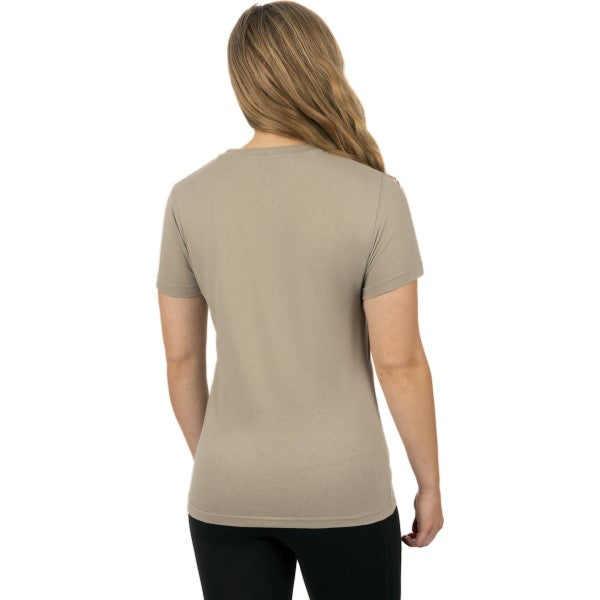 T-Shirt Antler Premium pour Femmes Beige Dos