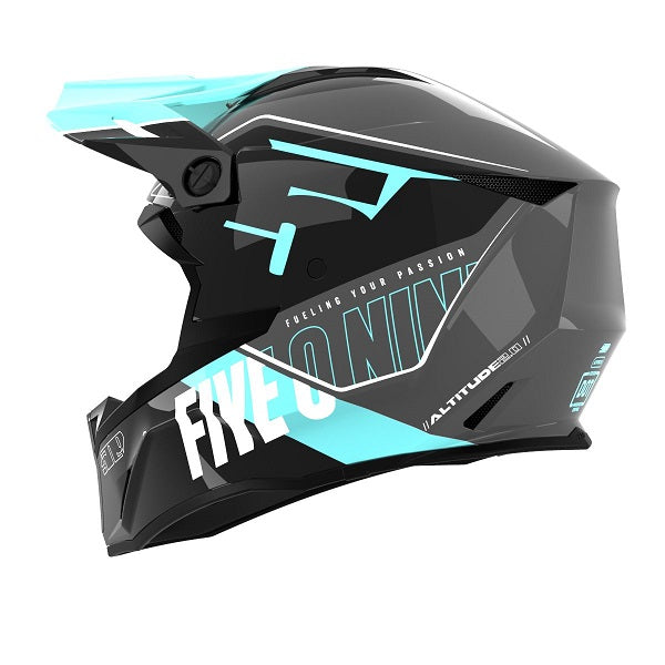 Casque de Snowcross Altitude 2.0 Noir/Bleu/Blanc incliné de dos