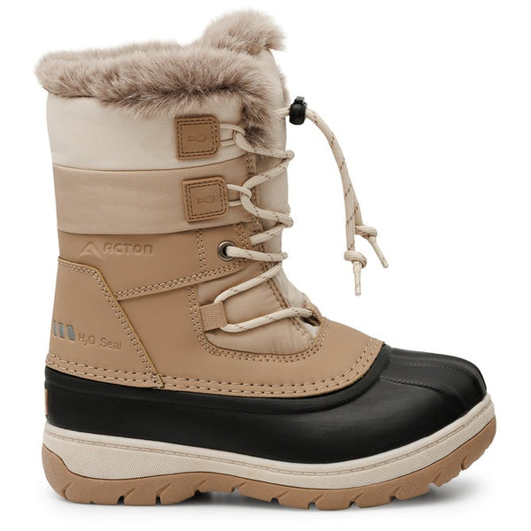 Bottes d’Hiver Lolly avec Feutre Amovible Junior Beige, Vue de côté Extérieur 