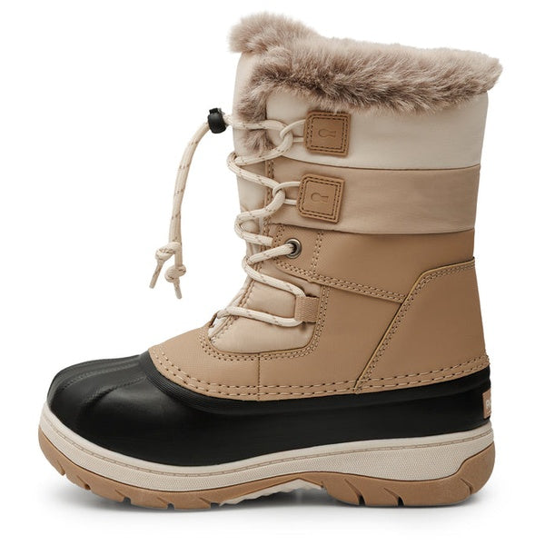 Bottes d’Hiver Lolly avec Feutre Amovible Junior Beige, Vue de côté intérieur