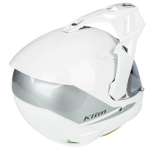Casque Intégral de Moto X1 Alpha Klim Blanc, arrière 