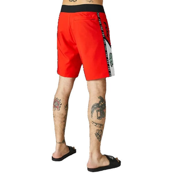 Maillot de Bain Dvide Rouge incliné de dos de gauche