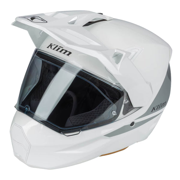 Casque Intégral de Moto X1 Alpha Klim Blanc, vue 3/4