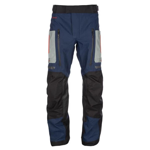 Pantalon de Moto Carlsbad Klim Bleu/Rouge, de face