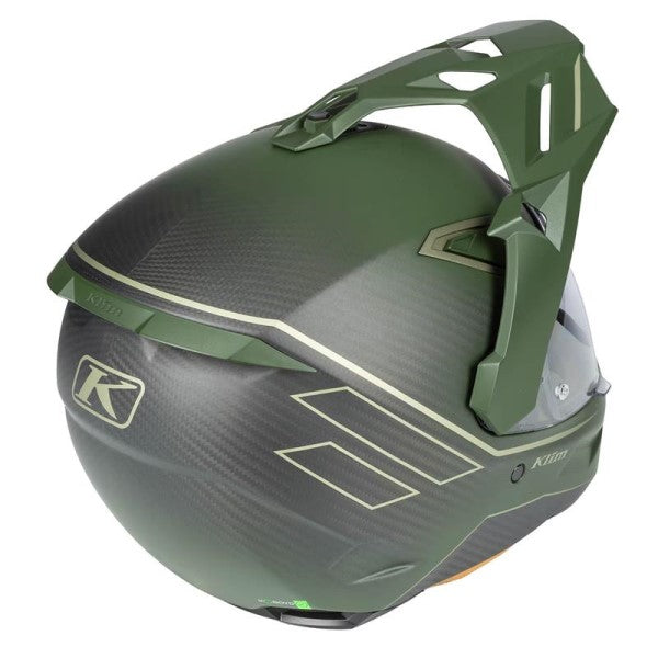 Casque Intégral de Moto X1 Alpha Klim Vert, arrière