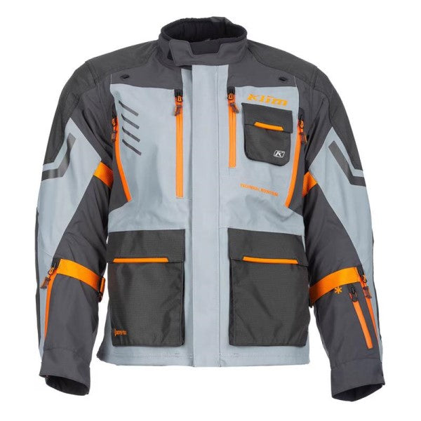 Manteau de Moto Carlsbad Klim Gris/Orange, de face