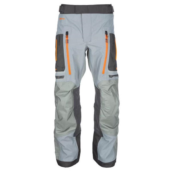 Pantalon de Moto Carlsbad Klim Gris/ orange, de face