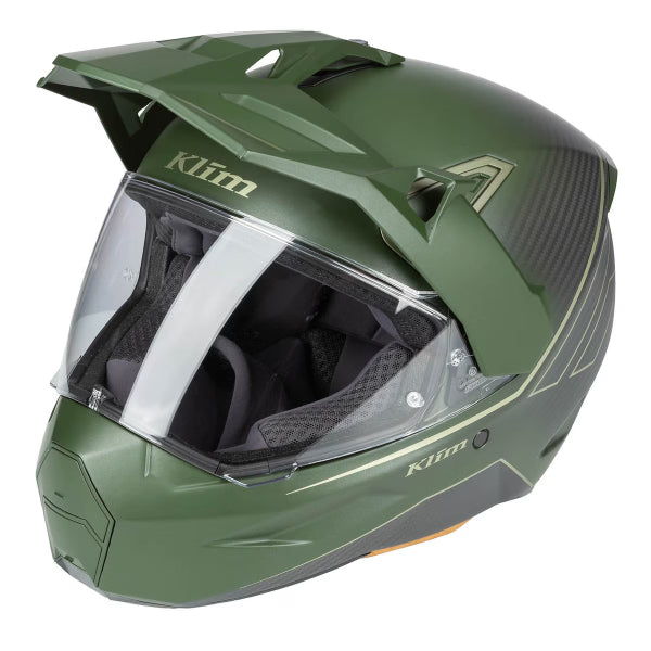Casque Intégral de Moto X1 Alpha Klim Vert, vue 3/4