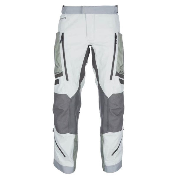 Pantalon de Moto Badlands Pro Klim Blanc/Noir, de face 