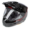 Casque Intégral de Moto X1 Alpha Klim Noir/Rouge, vue 3/4
