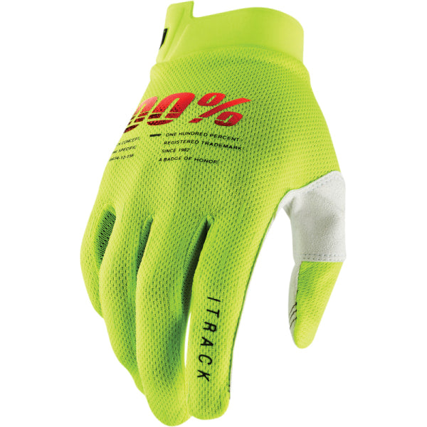 Gants de Motocross iTrack Junior 100% jaune