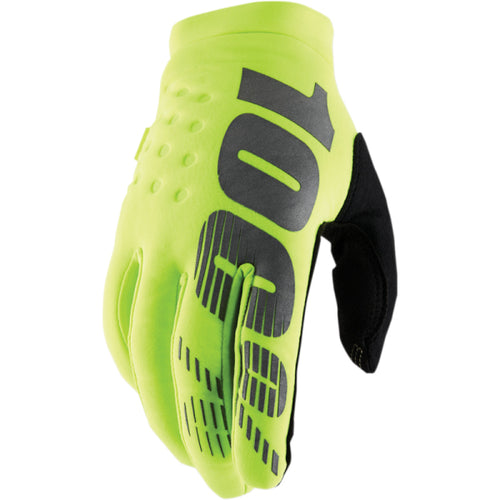 Gants de Motocross Brisker Junior 100% jaune