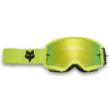 Lunette de Motocross Main Lentille Miroir Fox jaune