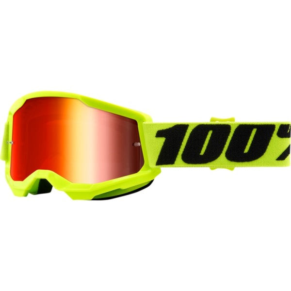 Lunettes de Motocross Strata 2 à Lentille Miroir Junior 100% Jaune