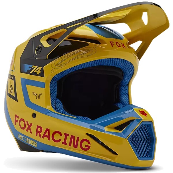 Casque de Motocross V1 Race Spec Fox jaune