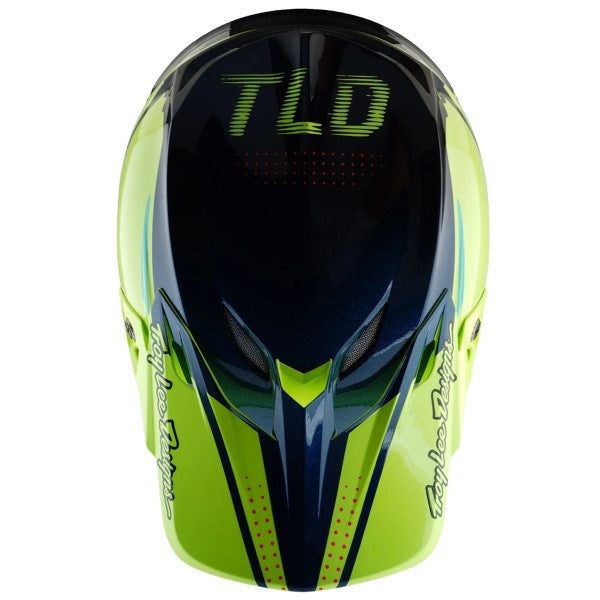 Casque de Motocross SE5 Composite Drip MIPS Troy Lee Designs jaune, dessus