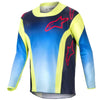 Chandail de Motocross Racer Hoen Junior Alpinestars jaune et bleu, de face