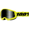 Lunettes de Motocross Strata 2 Sand Lentille Fumée 100% jaune et noir