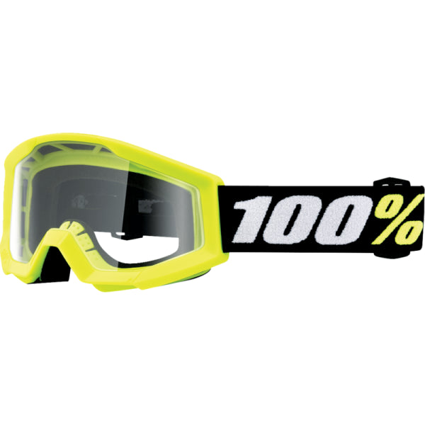 Lunettes de Motocross Strata Lentille Claire Enfant 100% jaune et noir