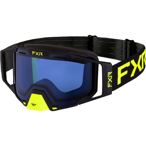 Lunettes de Motoneige Combat Lentille Fumée FXR jaune et noir