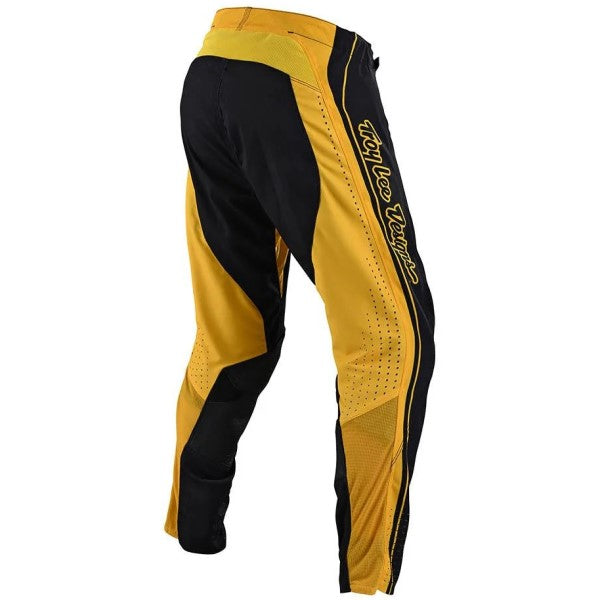 Pantalon de Motocross SE Pro Boldor Troy Lee Designs jaune et noir, de dos