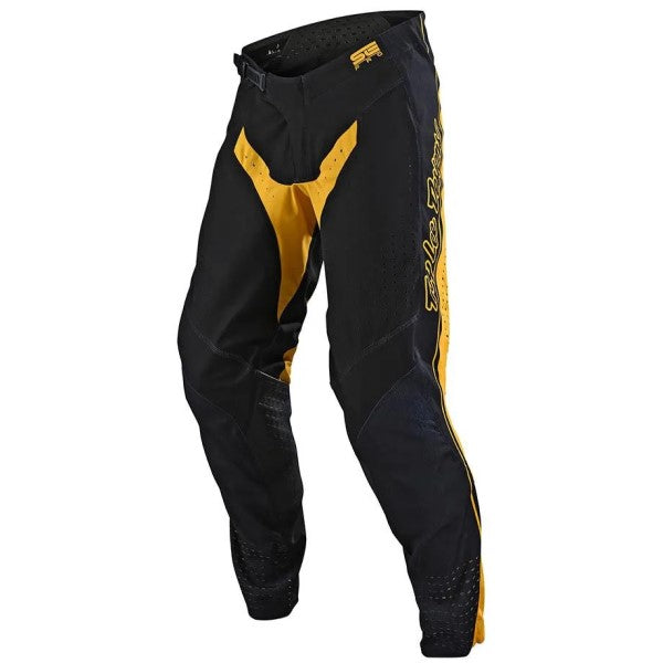 Pantalon de Motocross SE Pro Boldor Troy Lee Designs jaune et noir, de face