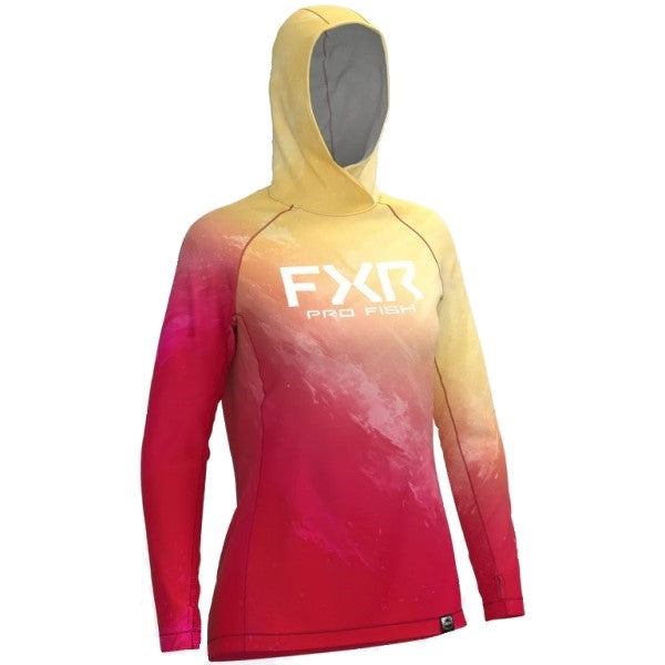 Coton Ouaté Derby Swell Air UPF Femme FXR jaune et rose, de face