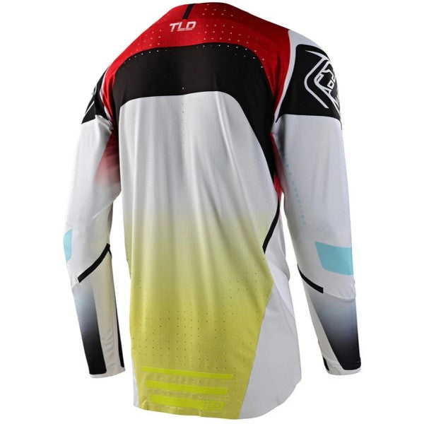 Chandail de Motocross SE Ultra Arc Troy Lee Designs jaune et rouge, de dos