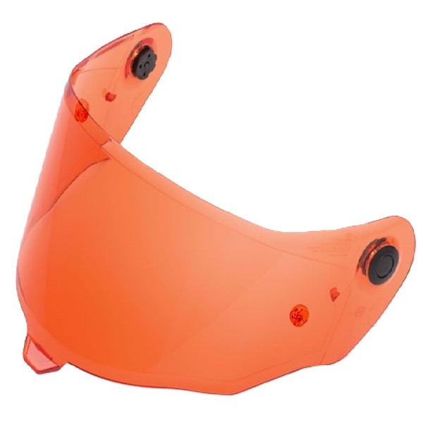 Visière de Moto Panovision Orange incliné de droite