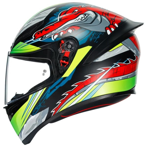 Casque Intégral de Moto K1 Multi Dundee Matt\ multi-couleur , le côté gauche