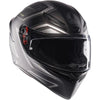 Casque Intégral de Moto K1 S Sling Noir/Gris incliné de gauche