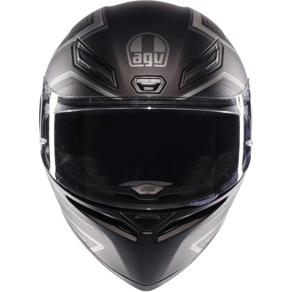 Casque Intégral de Moto K1 S Sling Noir/Gris de face